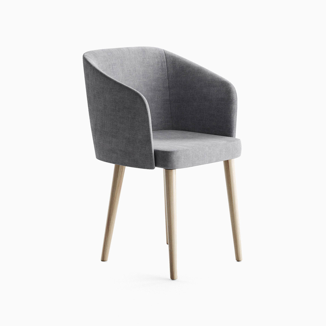 Стілець м'який Lazy Chair на дерев'яних ніжках мінімалістичний