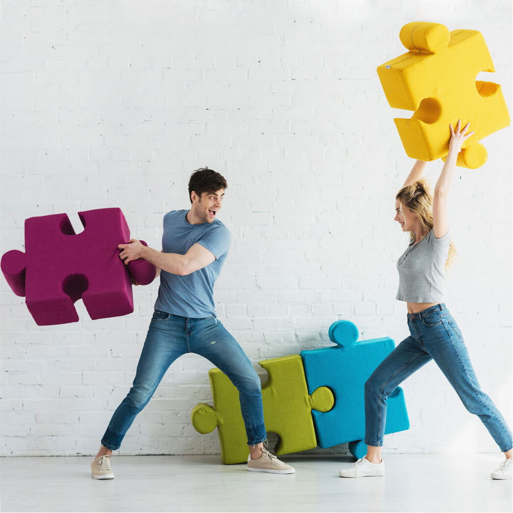 Пуф безкаркасний Puzzle у формі пазла