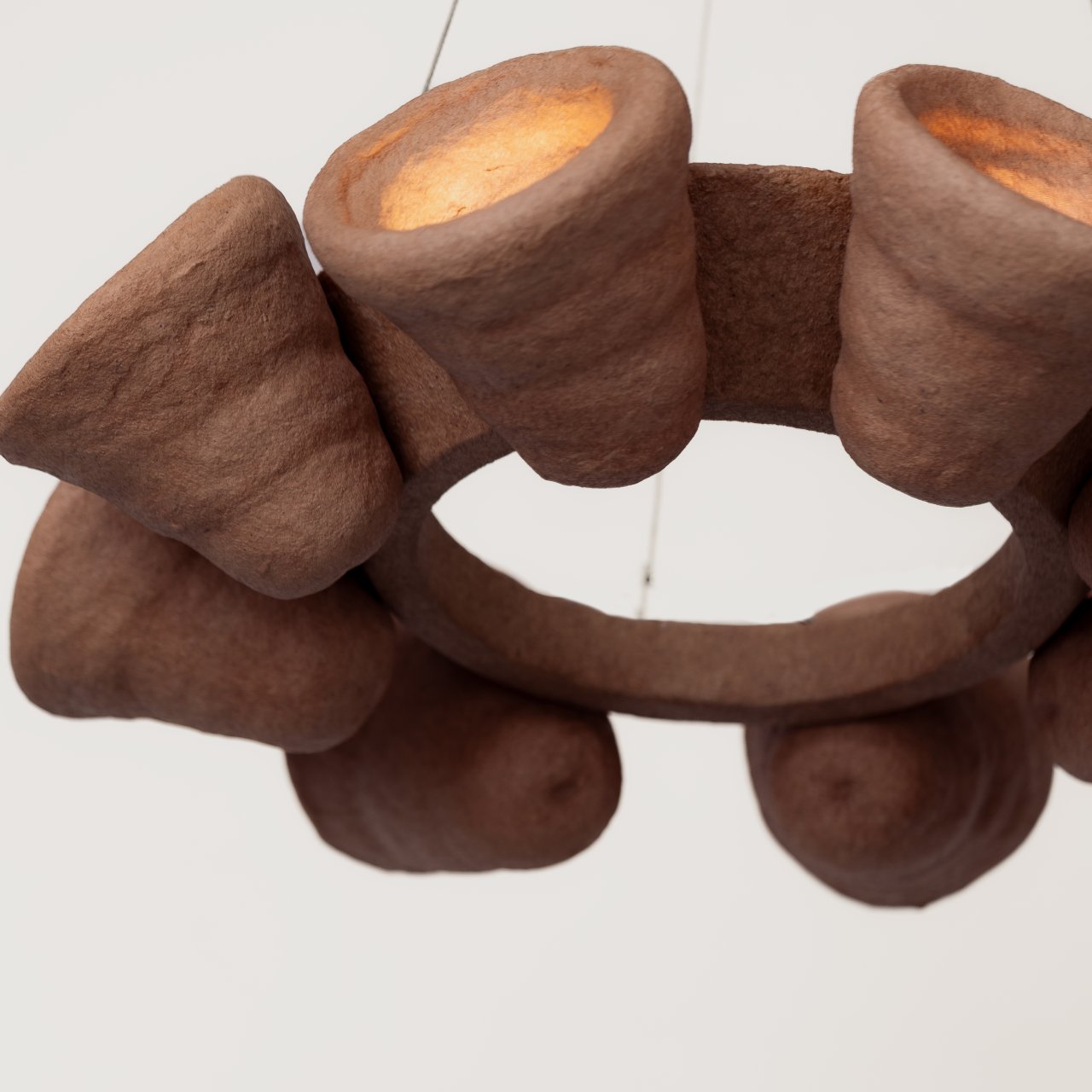 Глиняна люстра у формі дзвоника 8 bells Pecherna collection