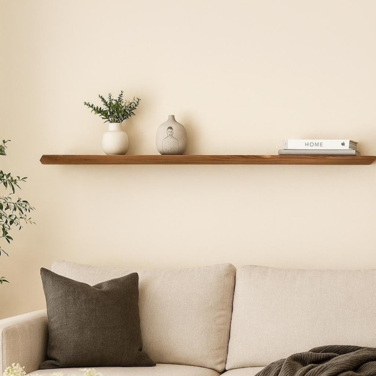 Плаваюча полиця Walnut Simplistic