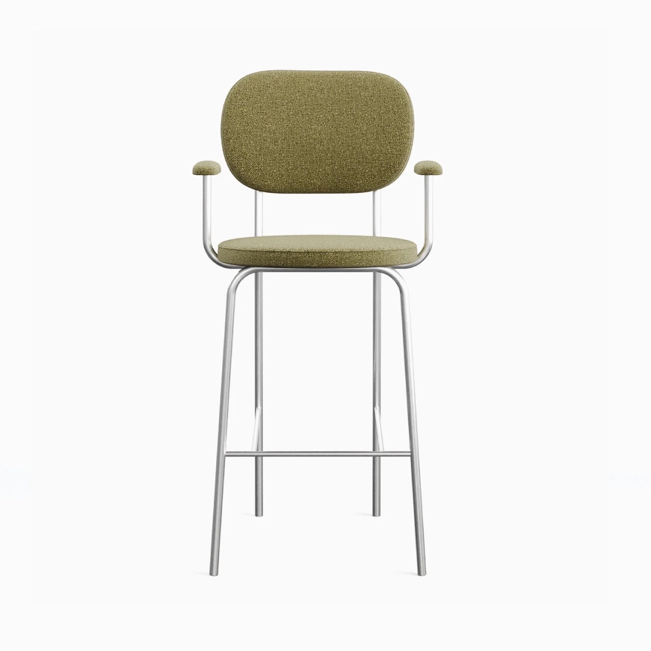 Елегантний барний стілець Stool 3 Bar з підлокітниками на основі з нержавіючої сталі