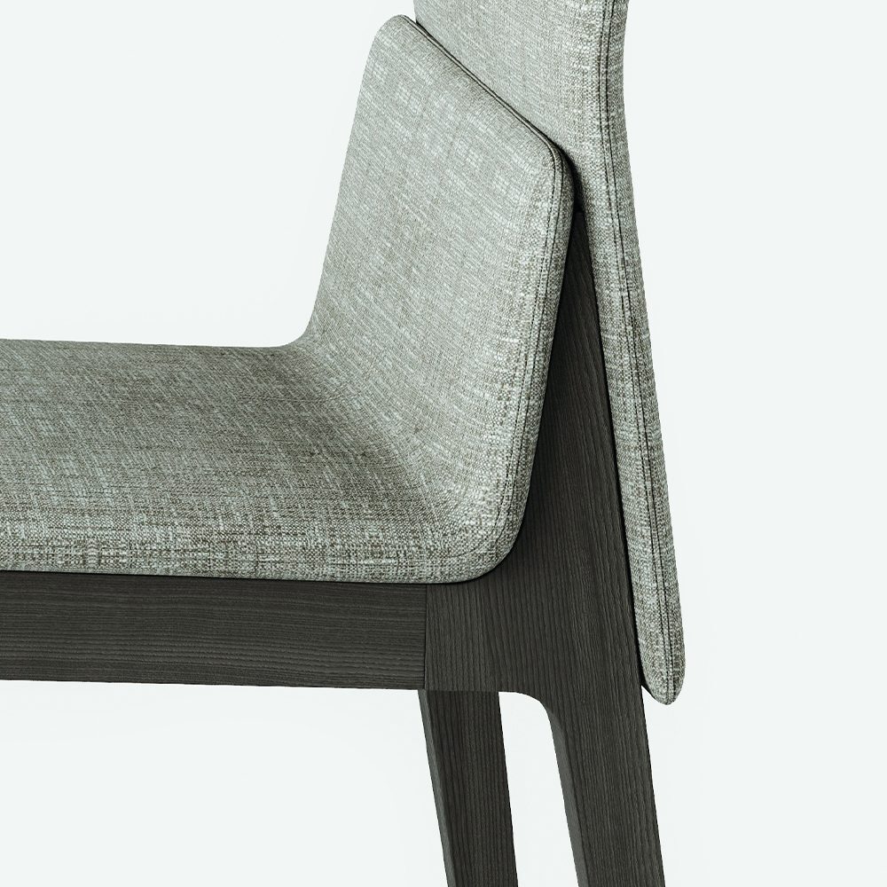 Стілець дерев'яний Tectonic Chair з м'якою спинкою та сидінням