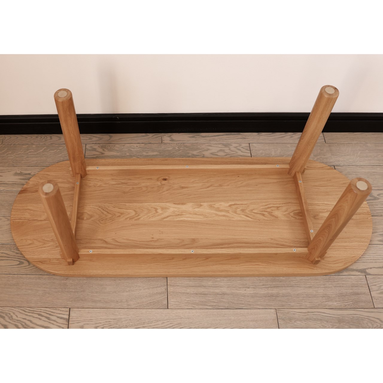 Дизайнерський кавовий стіл Oval Oak з натурального дерева