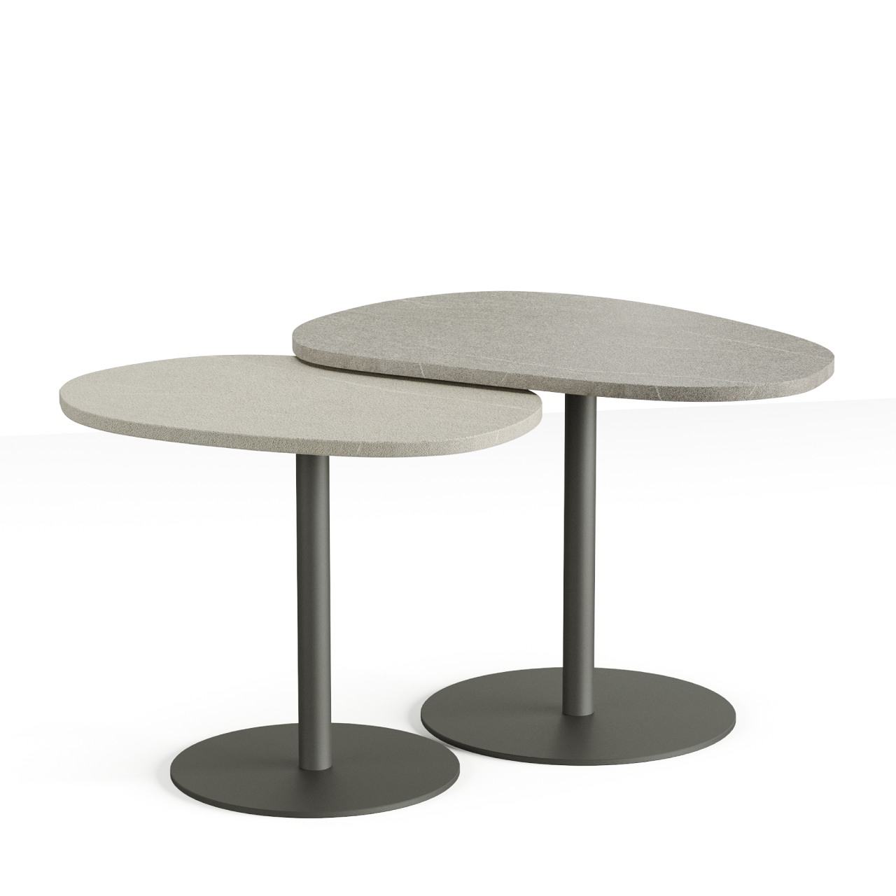 Столик журнальний дизайнерський Stone Table на опорі з металу