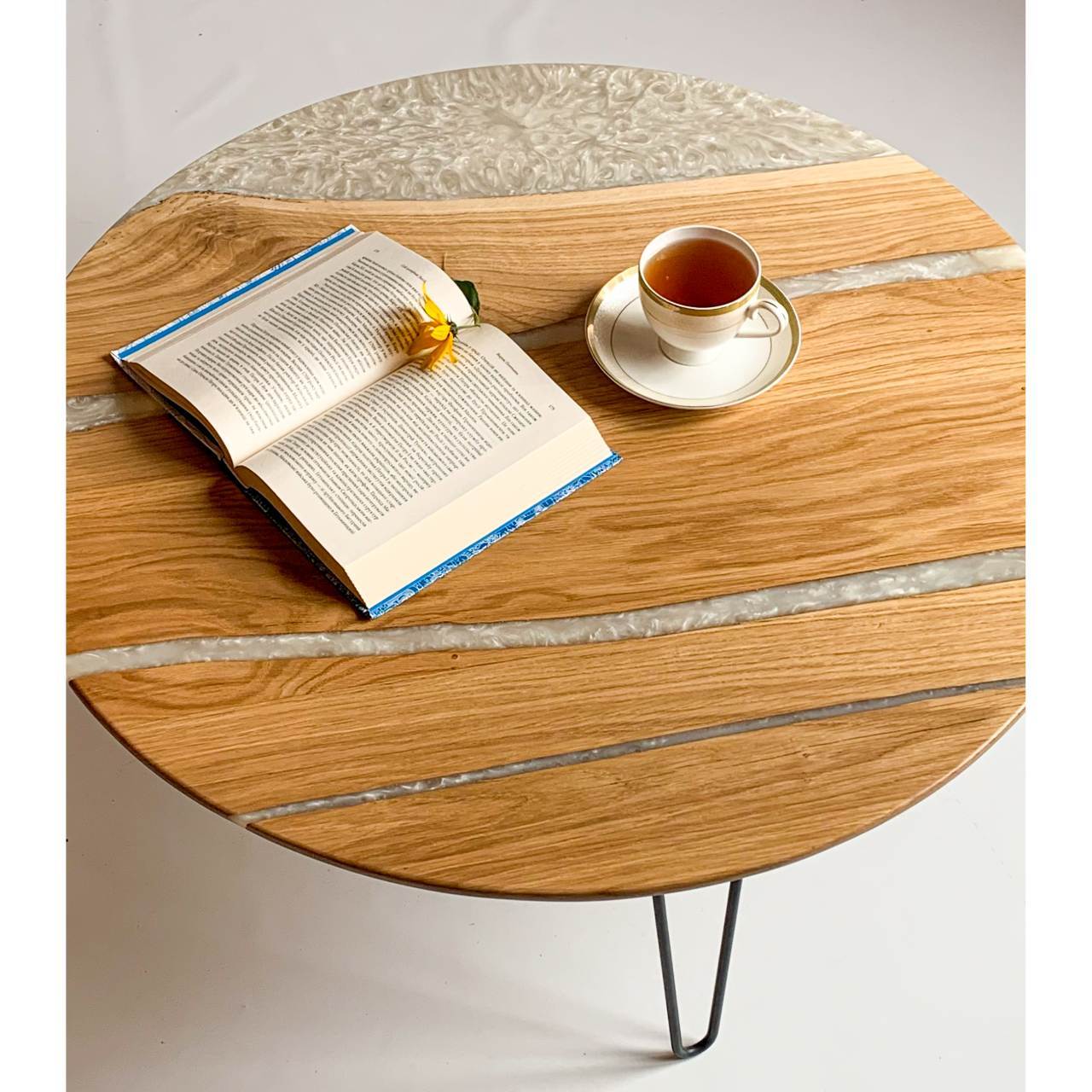 Журнальний стіл з епоксидною смолою Round Epoxy