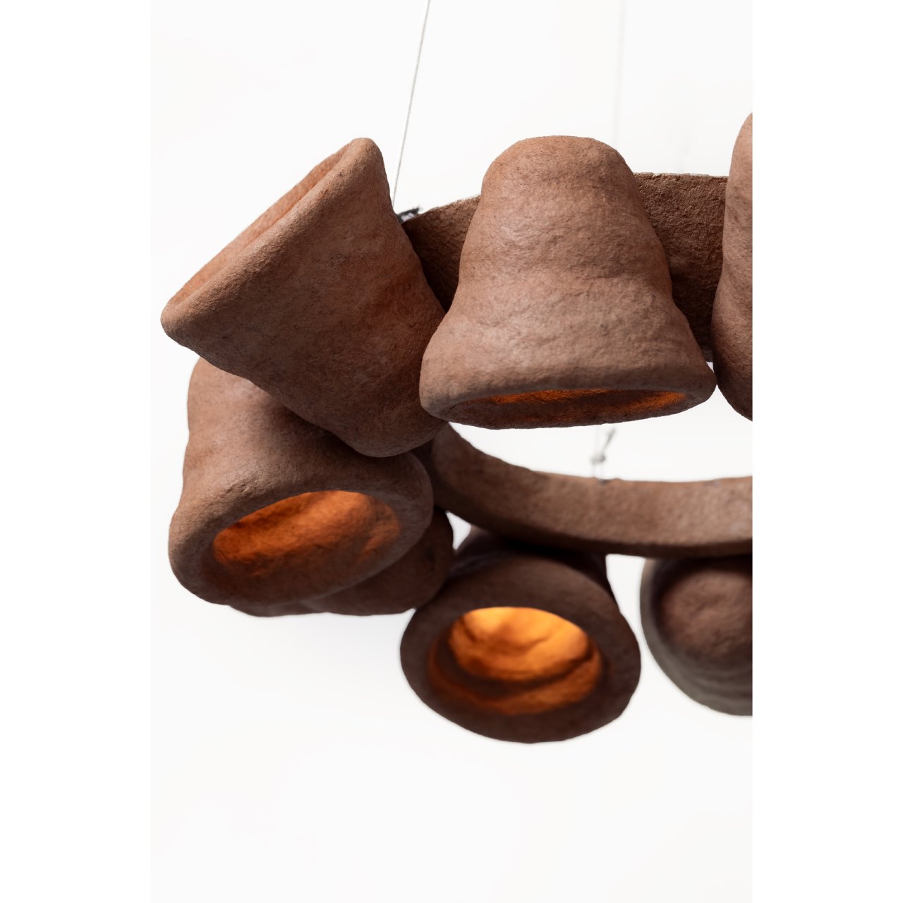 Глиняна люстра у формі дзвоника 10 bells Pecherna collection