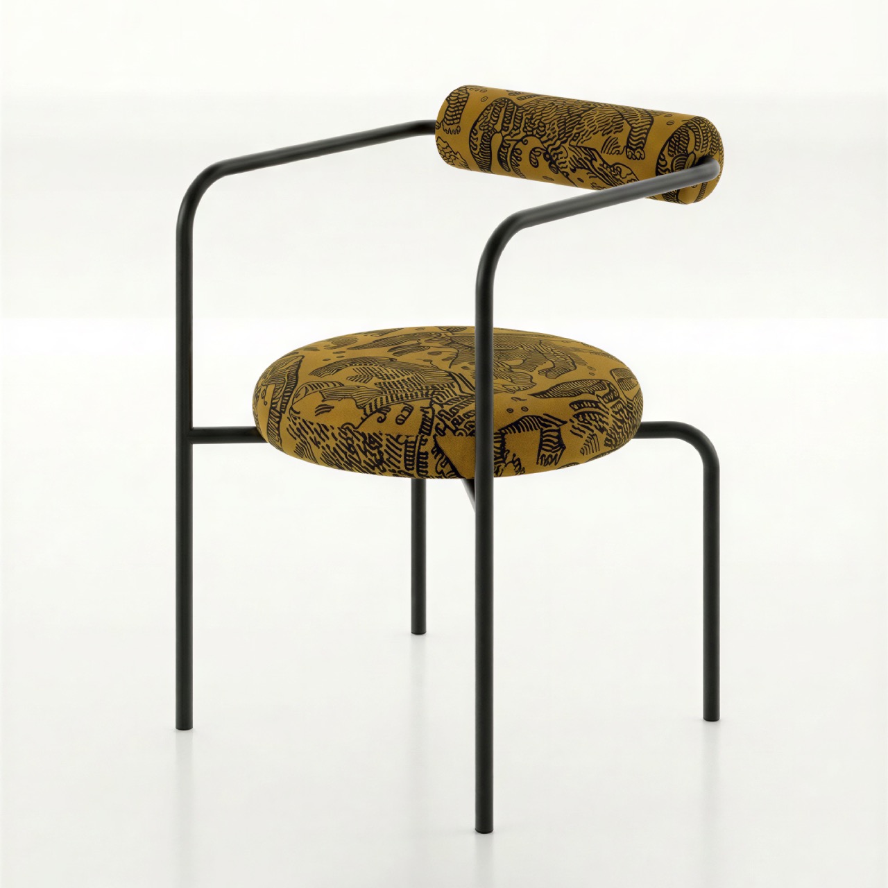 Стілець обідній Contour на металевих ніжках