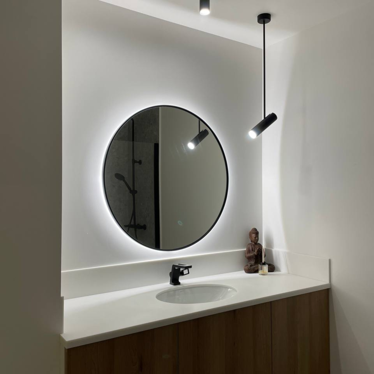 Дзеркало підвісне Round Mirror з підсвіткою
