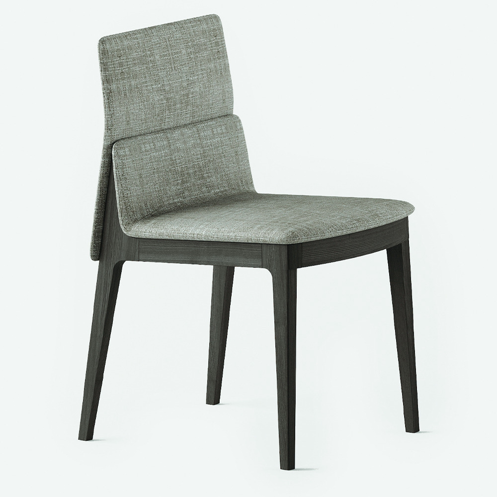 Стілець дерев'яний Tectonic Chair з м'якою спинкою та сидінням