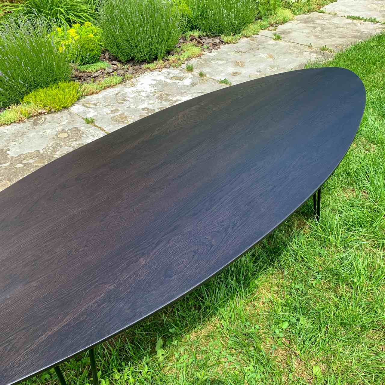 Дизайнерський овальний журнальний стіл Black Ellipse