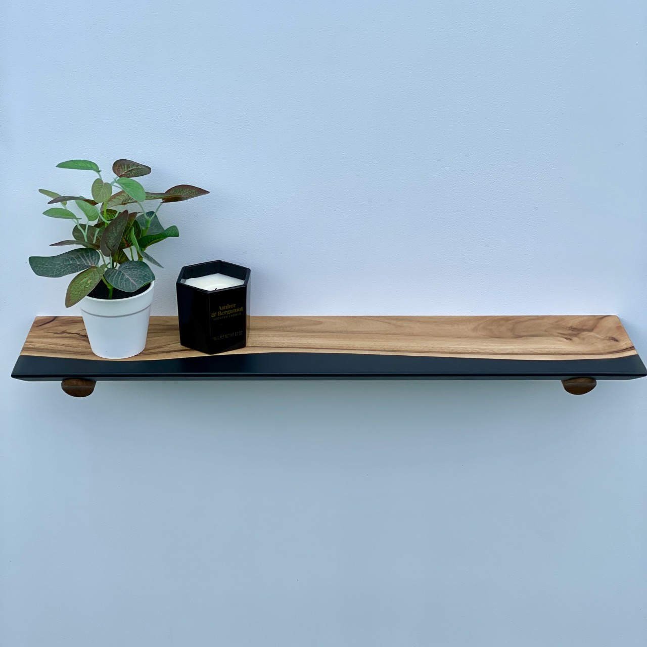 Плаваюча полиця Epoxy Walnut
