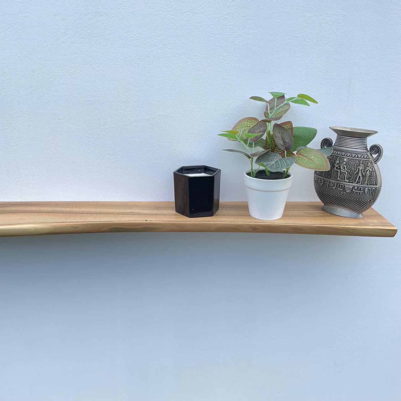 Плаваюча полиця Walnut Simplistic living edge