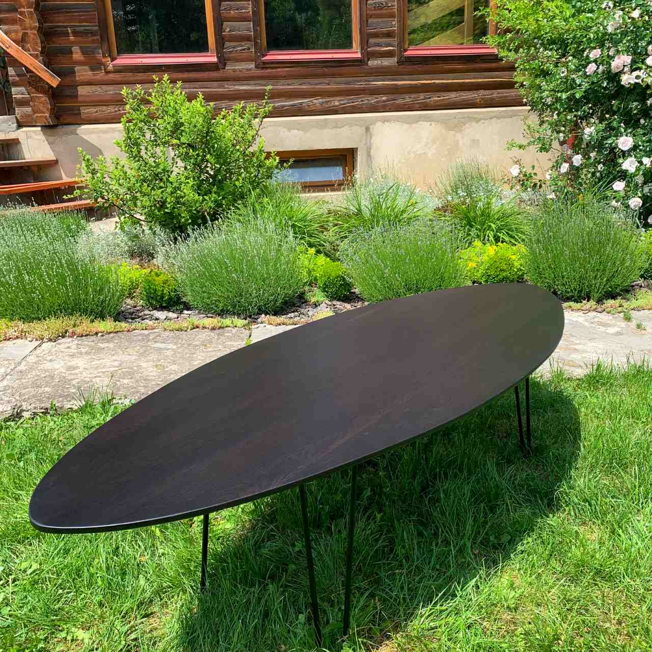 Дизайнерський овальний журнальний стіл Black Ellipse