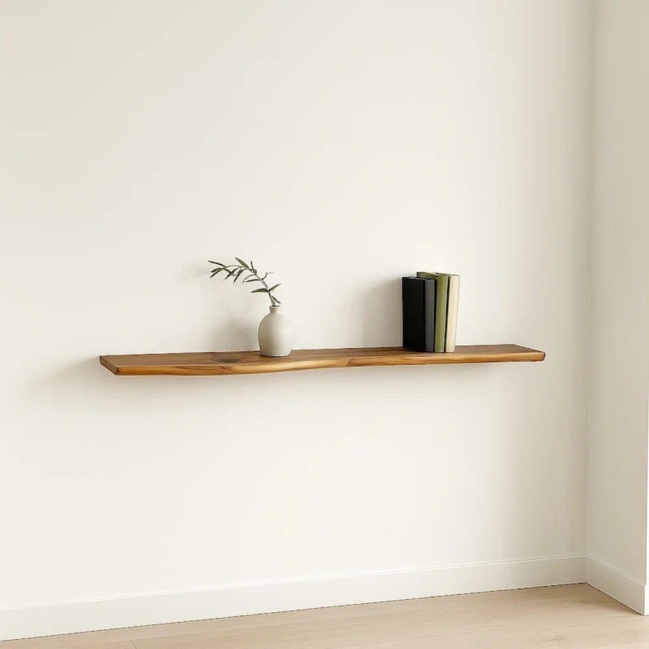 Плаваюча полиця Walnut Simplistic living edge