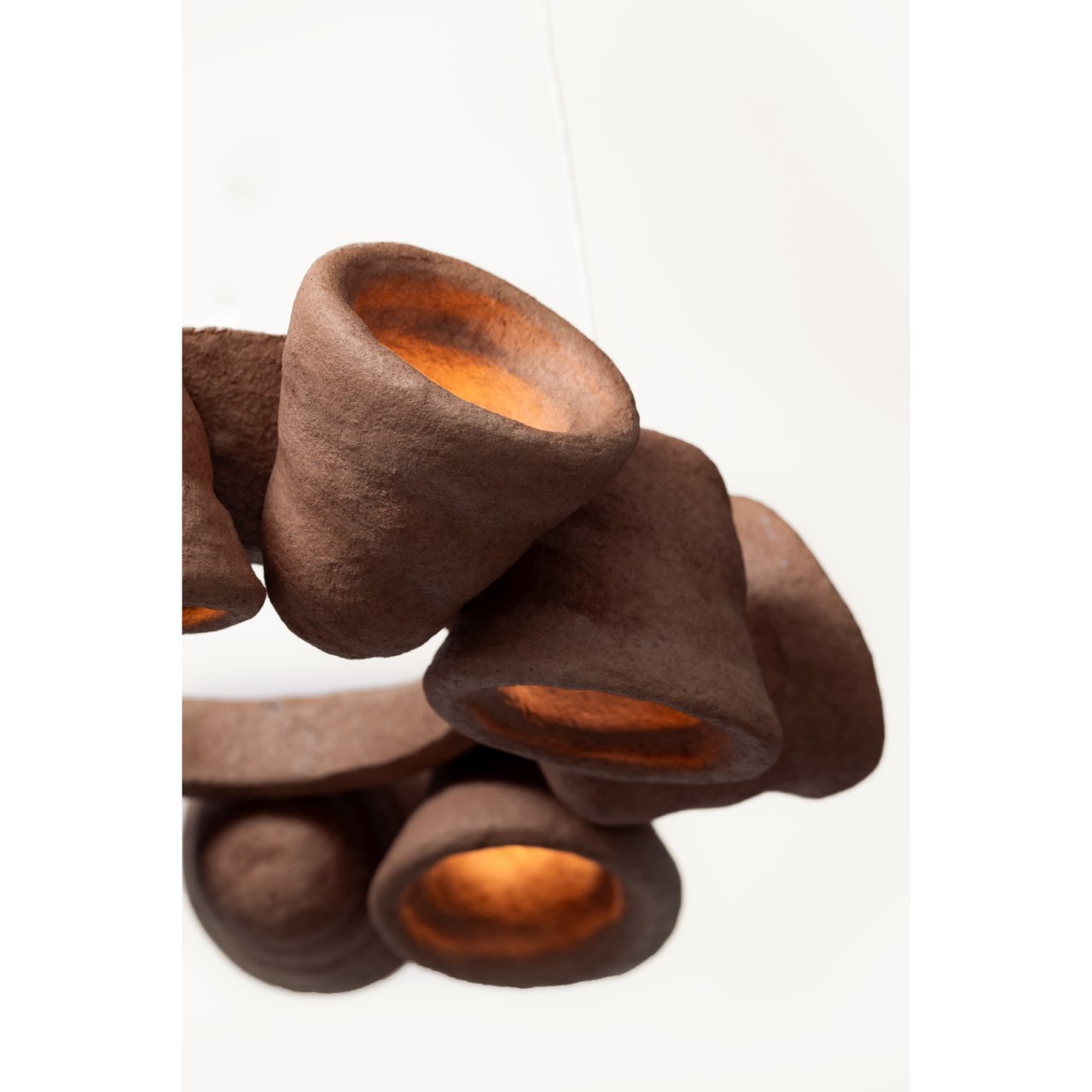 Глиняна люстра у формі дзвоника 10 bells Pecherna collection