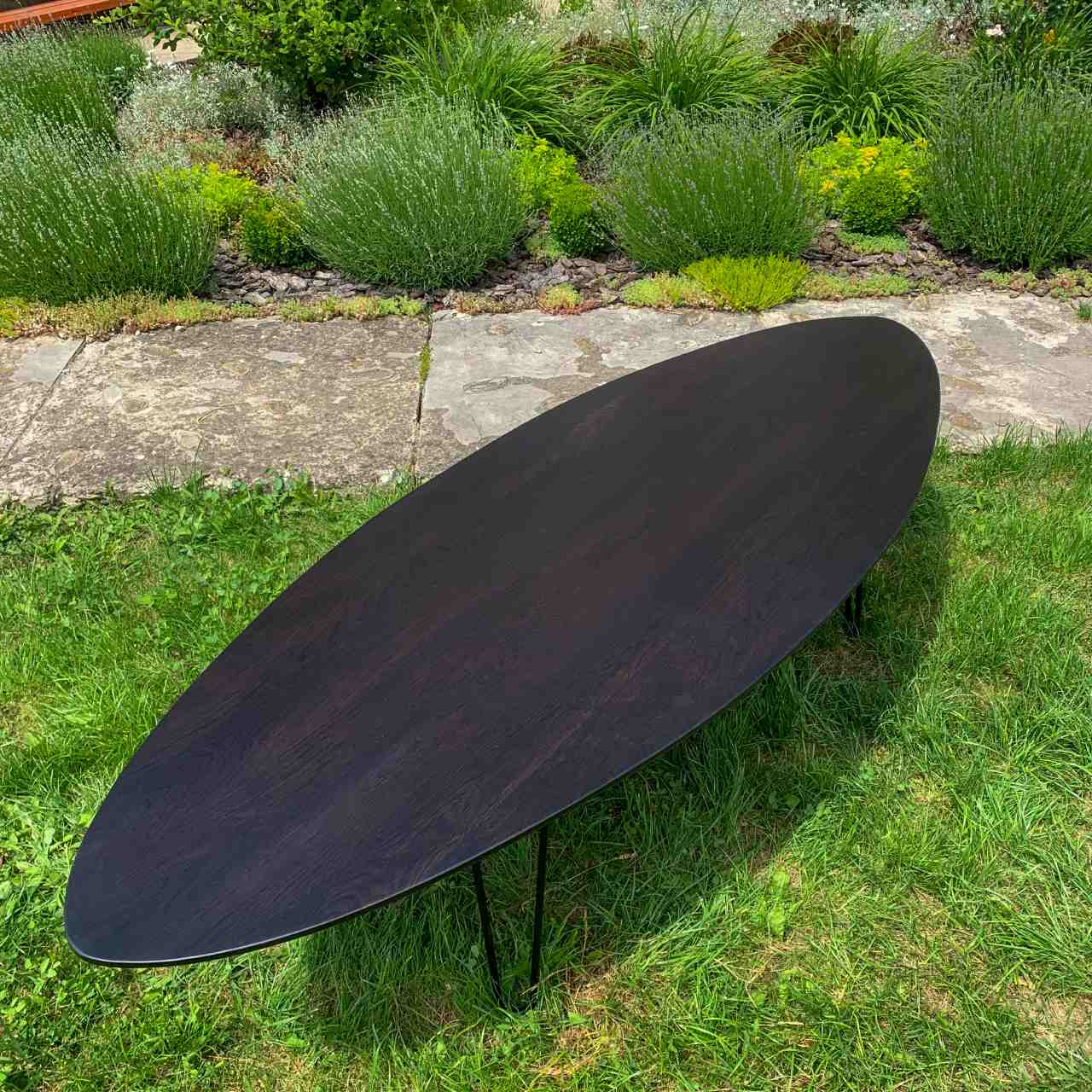 Дизайнерський овальний журнальний стіл Black Ellipse