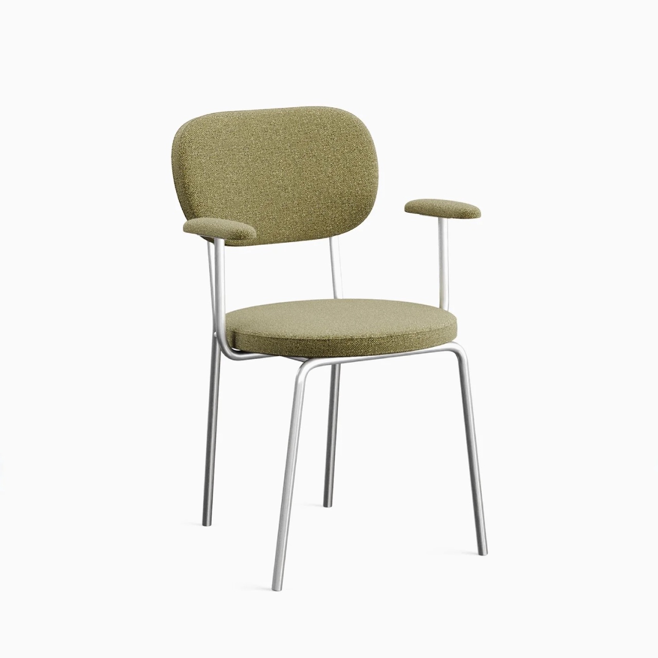 Стильний обідній стілець з підлокітниками Stool 3 з підлокітниками на основі з нержавіючої сталі