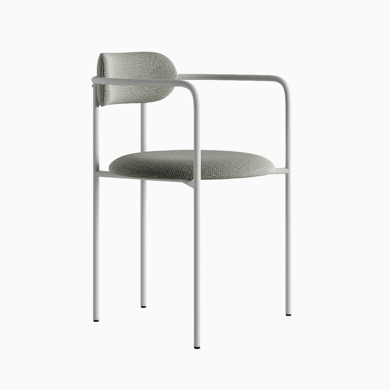 Стілець з підлокітниками Stool 6 м'який на металевій основі