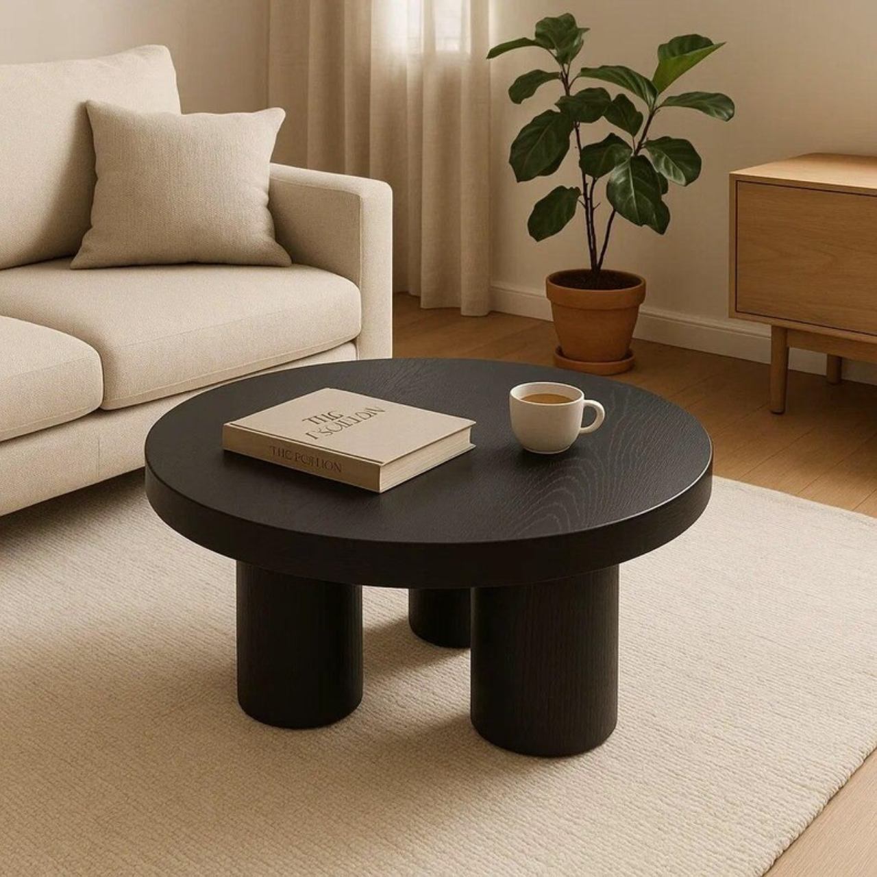 Дизайнерський круглий журнальний стіл Minimalistic