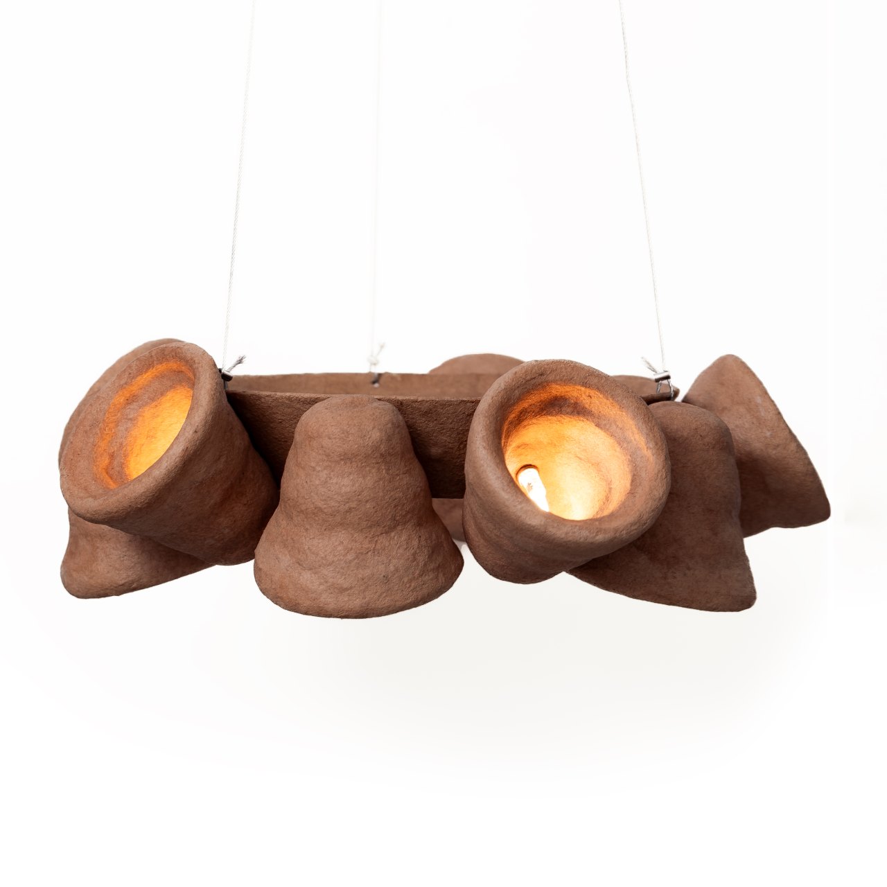 Глиняна люстра у формі дзвоника 10 bells Pecherna collection