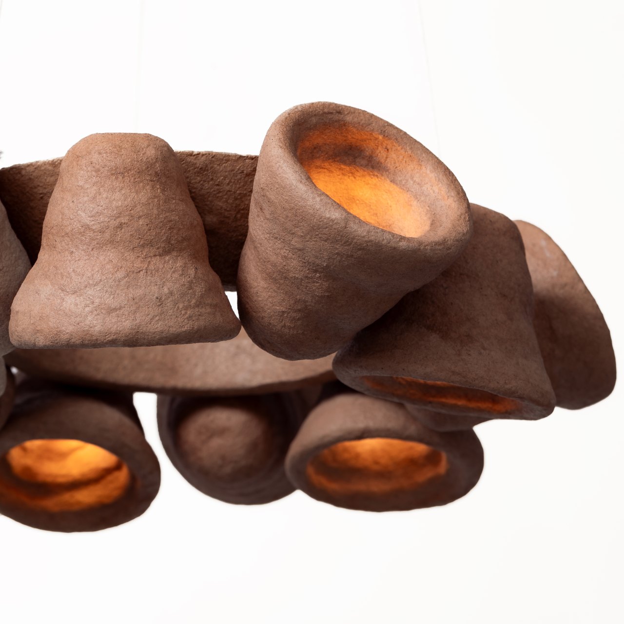 Глиняна люстра у формі дзвоника 10 bells Pecherna collection