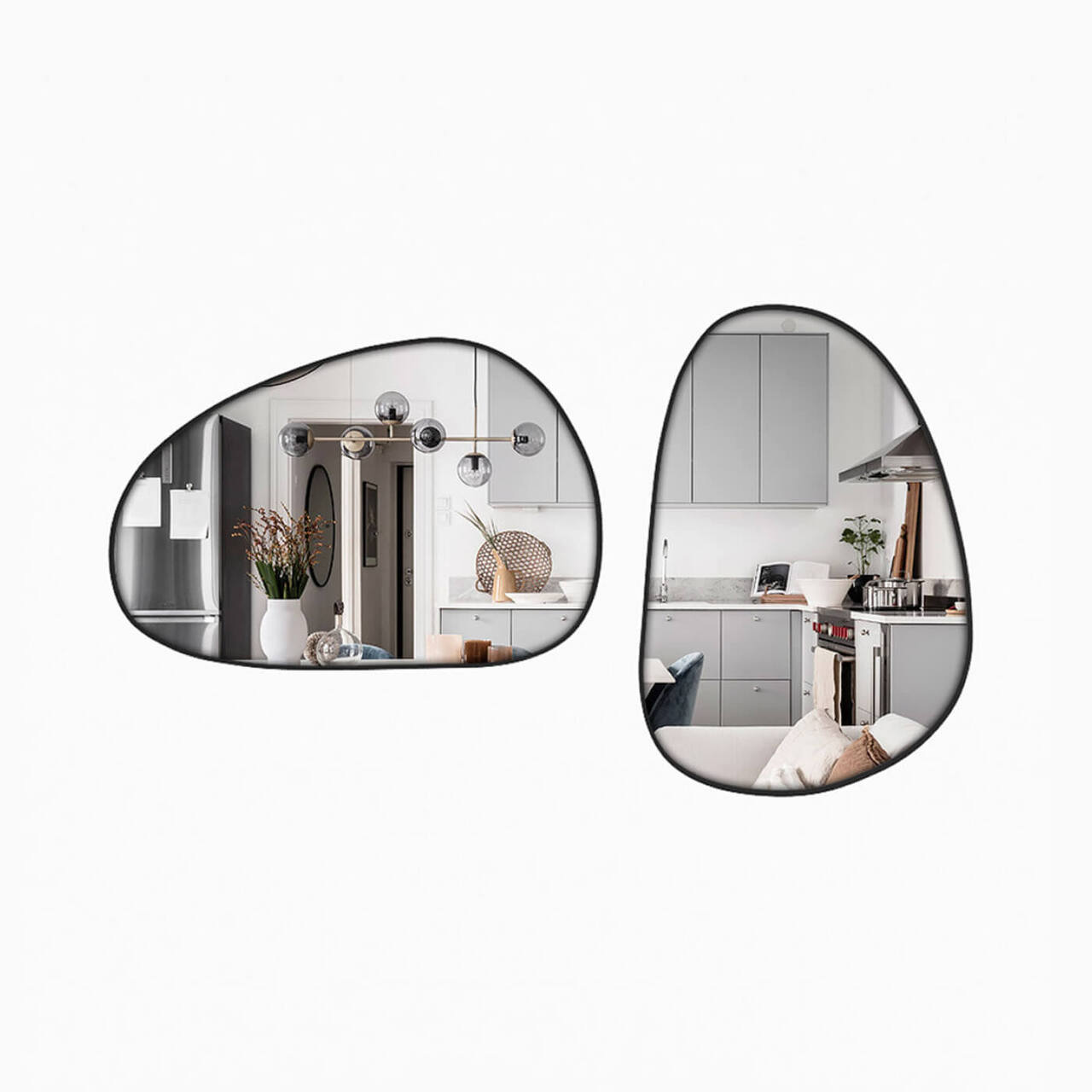 Дзеркало підвісне дизайнерське Stone Mirror нестандартної форми