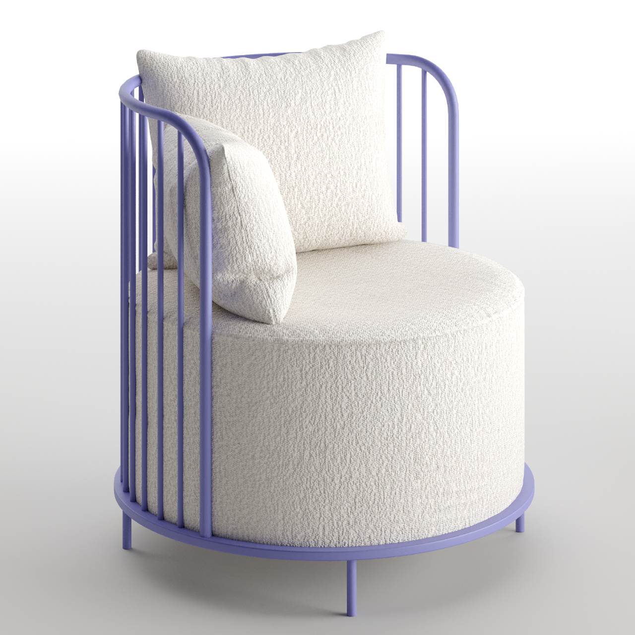 Крісло дизайнерське Nest-2 м'яке з металевим каркасом