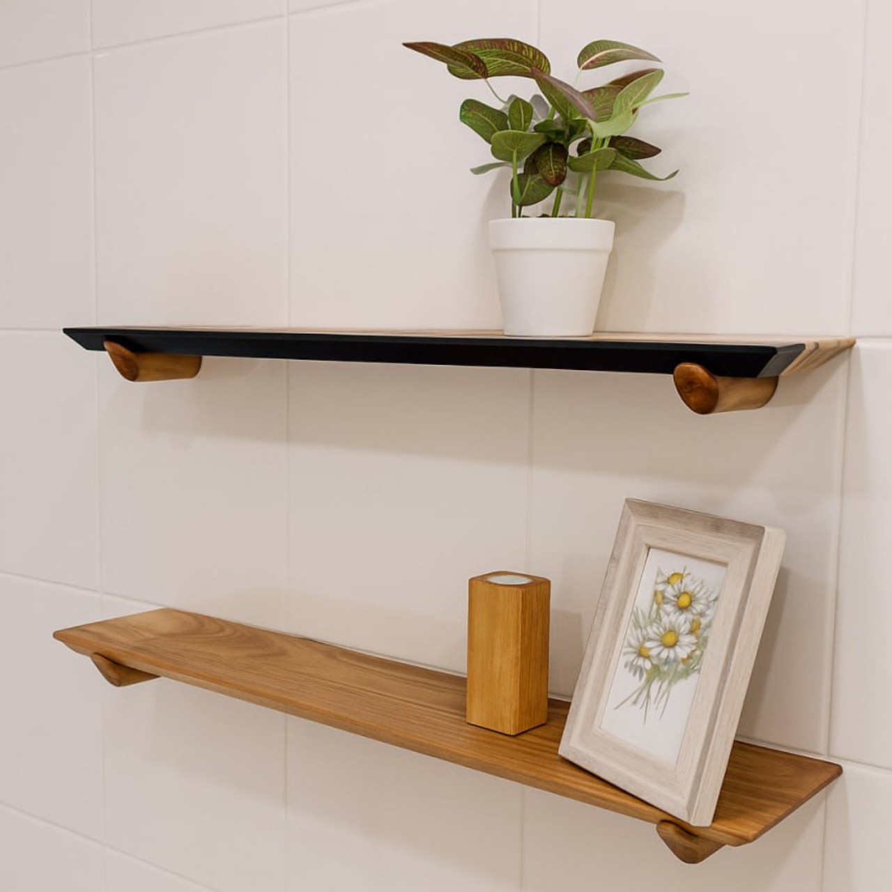Плаваюча полиця Epoxy Walnut