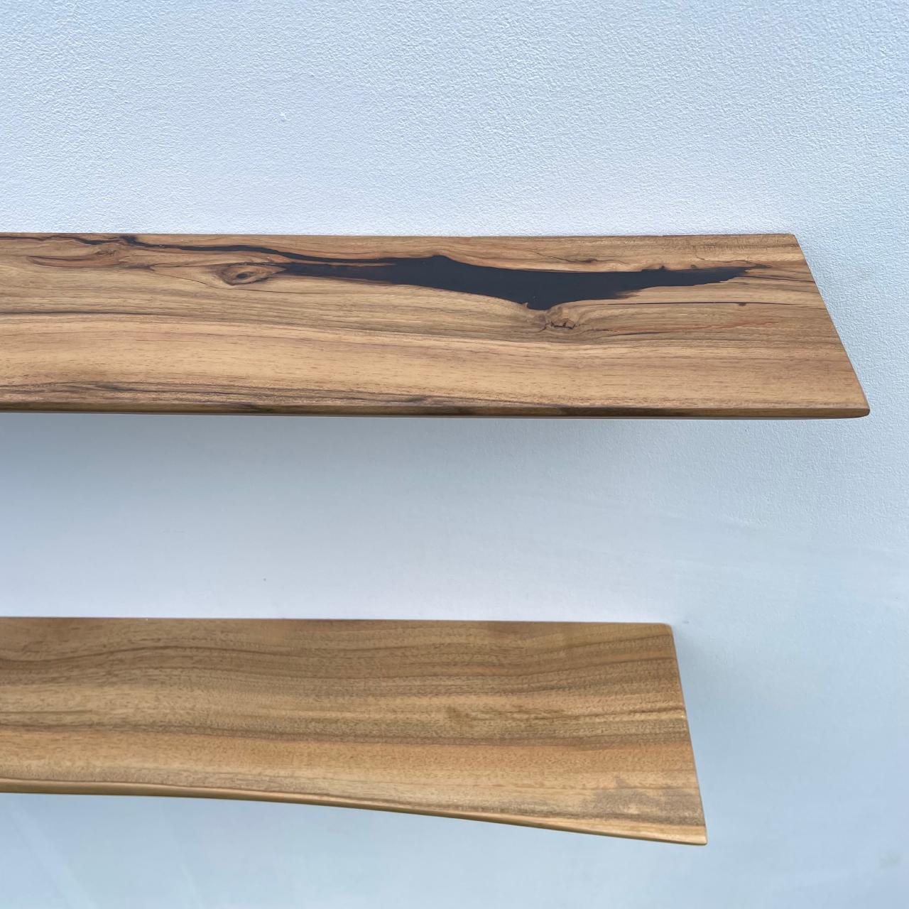 Плаваюча полиця Walnut Simplistic living edge