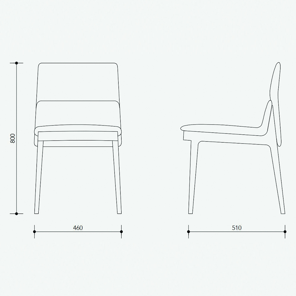 Стілець дерев'яний Tectonic Chair з м'якою спинкою та сидінням
