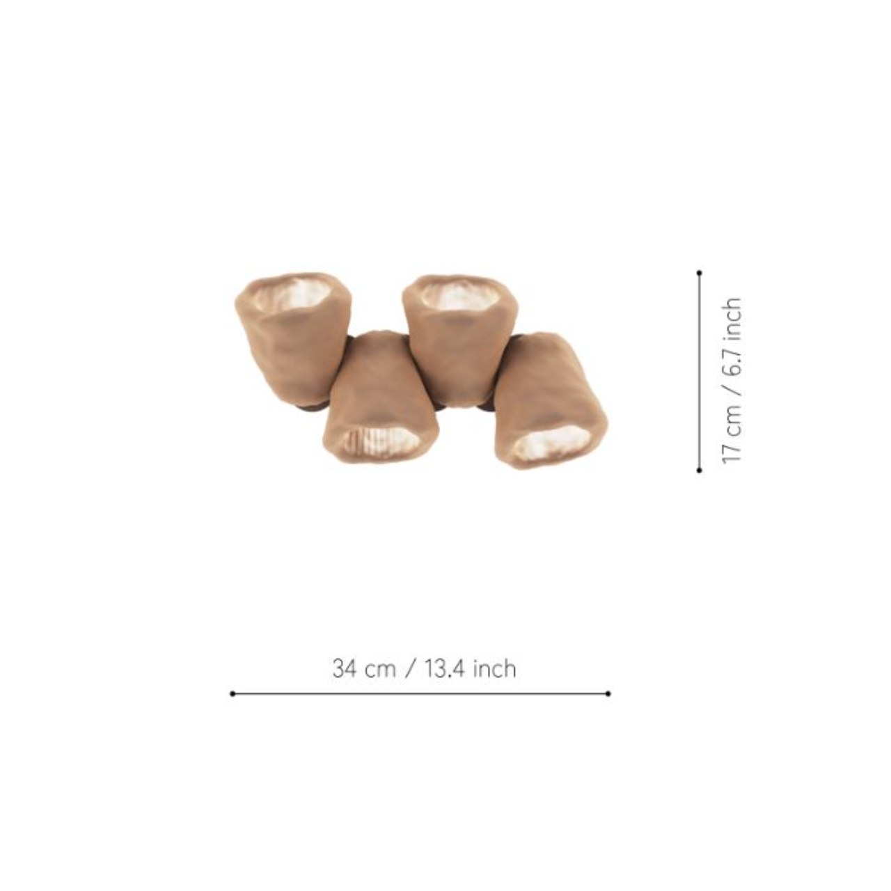 Настінне бра з чотирьох дзвіночків Cave Pecherna collection