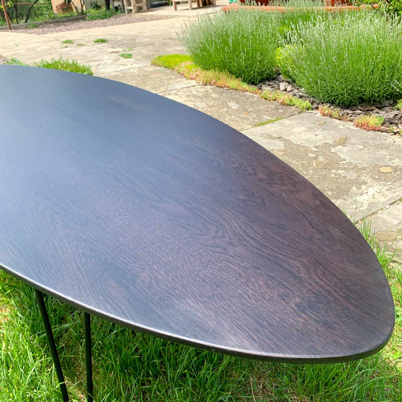 Дизайнерський овальний журнальний стіл Black Ellipse