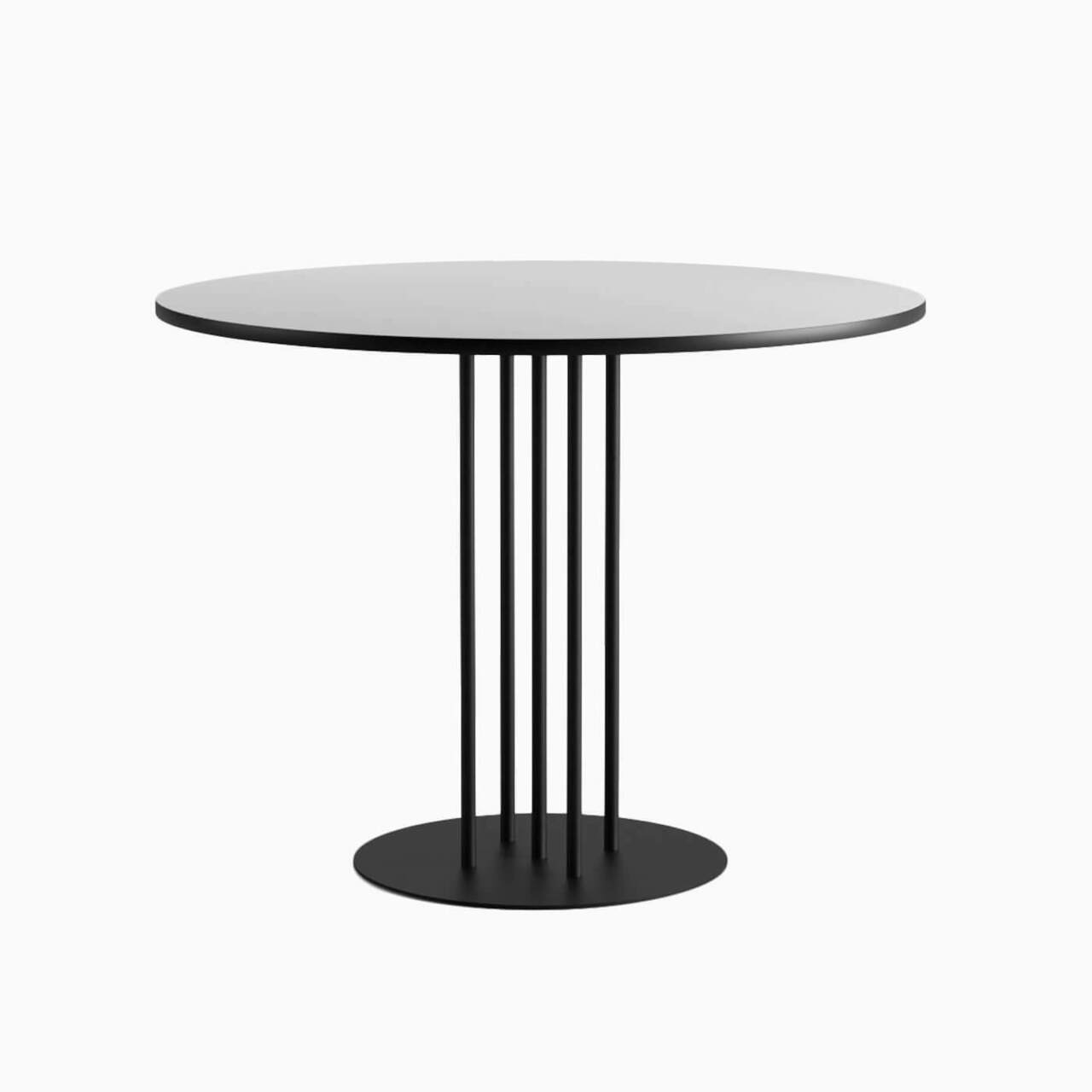 Стіл з круглою стільницею Pipe Table на тонкій металевій опорі