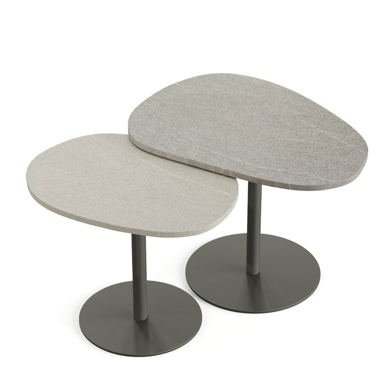 Столик журнальний дизайнерський Stone Table на опорі з металу