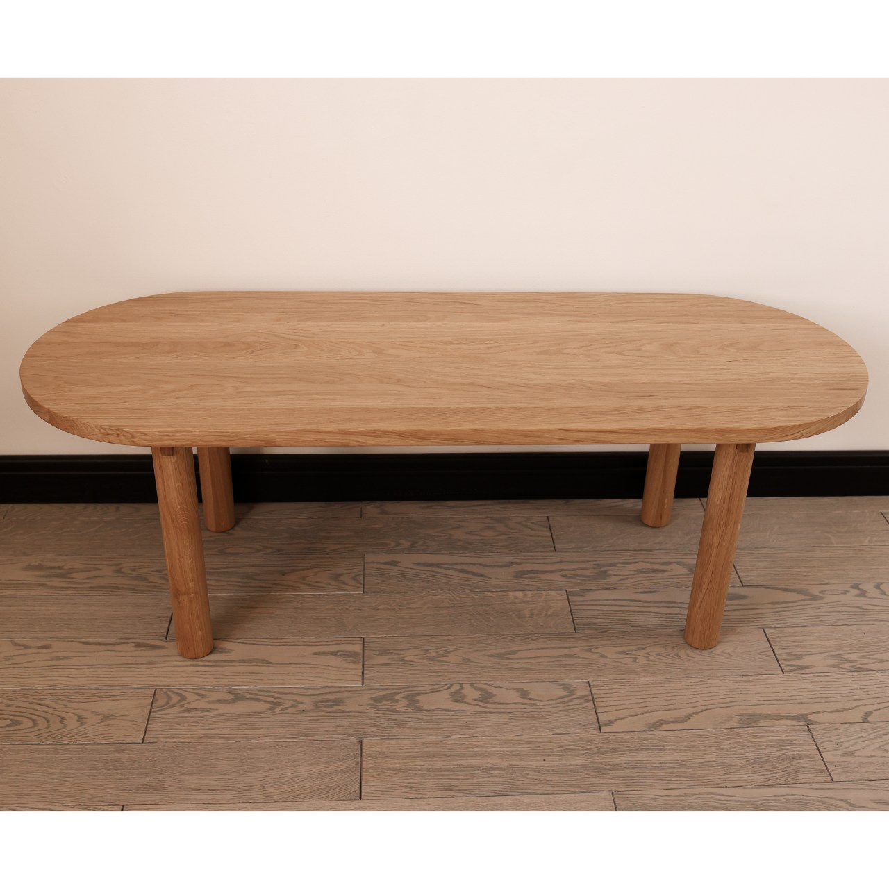 Дизайнерський кавовий стіл Oval Oak з натурального дерева