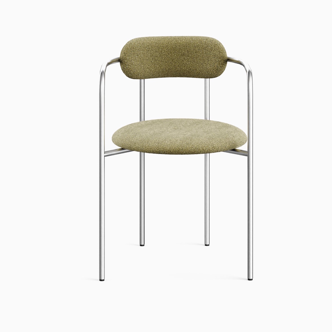 Стілець з підлокітниками Stool 6 м'який на основі з нержавіючої сталі