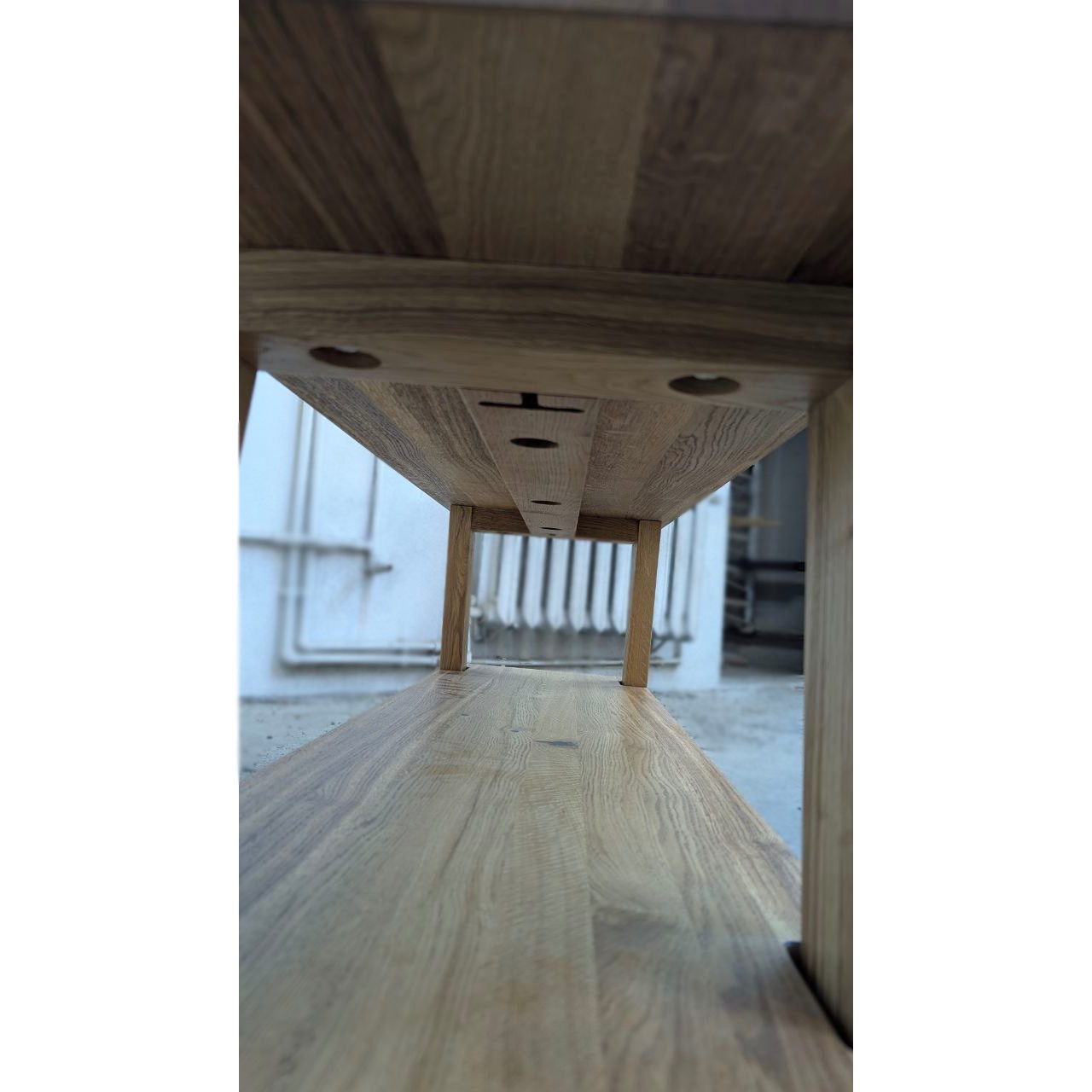 Дерев’яна лавка для вітальні Hygge Oak у скандинавському стилі