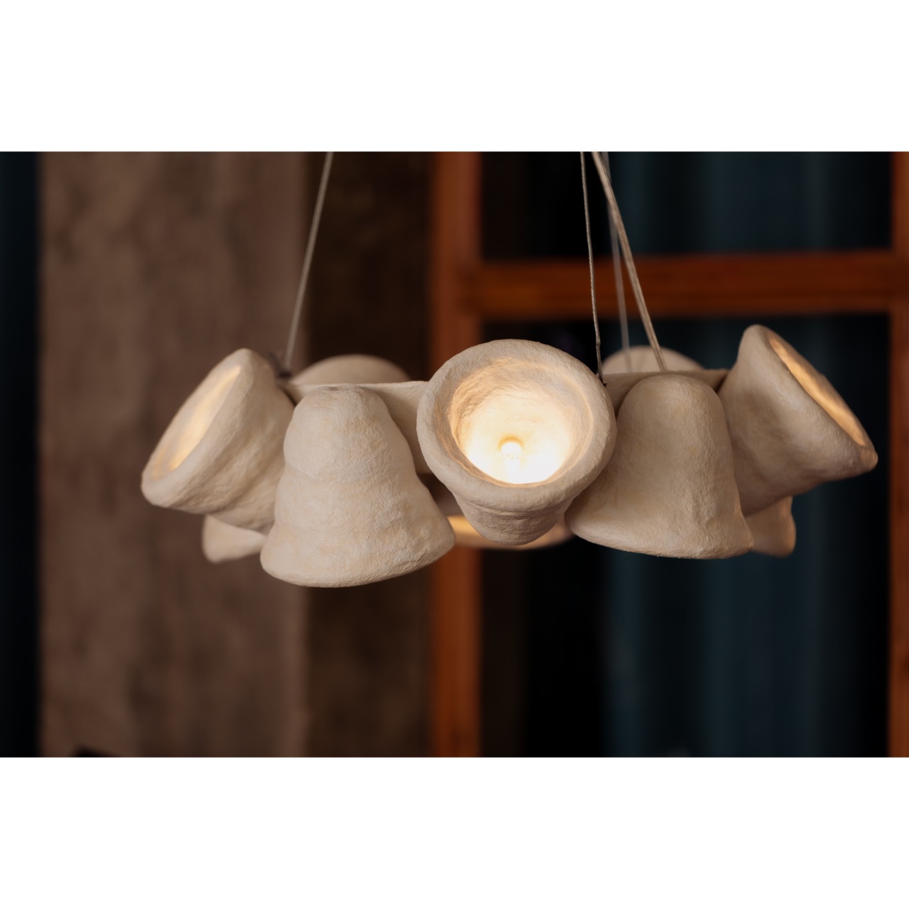 Глиняна люстра у формі дзвоника 10 bells Pecherna collection