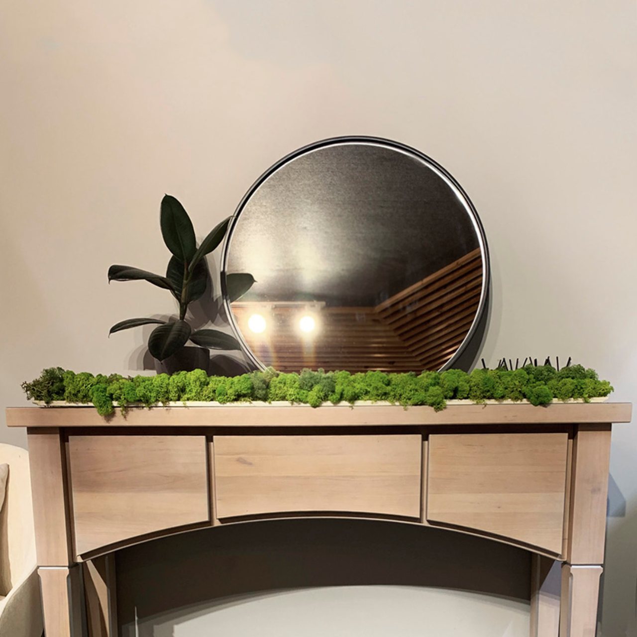 Дзеркало підвісне Round Mirror з тонкою рамою