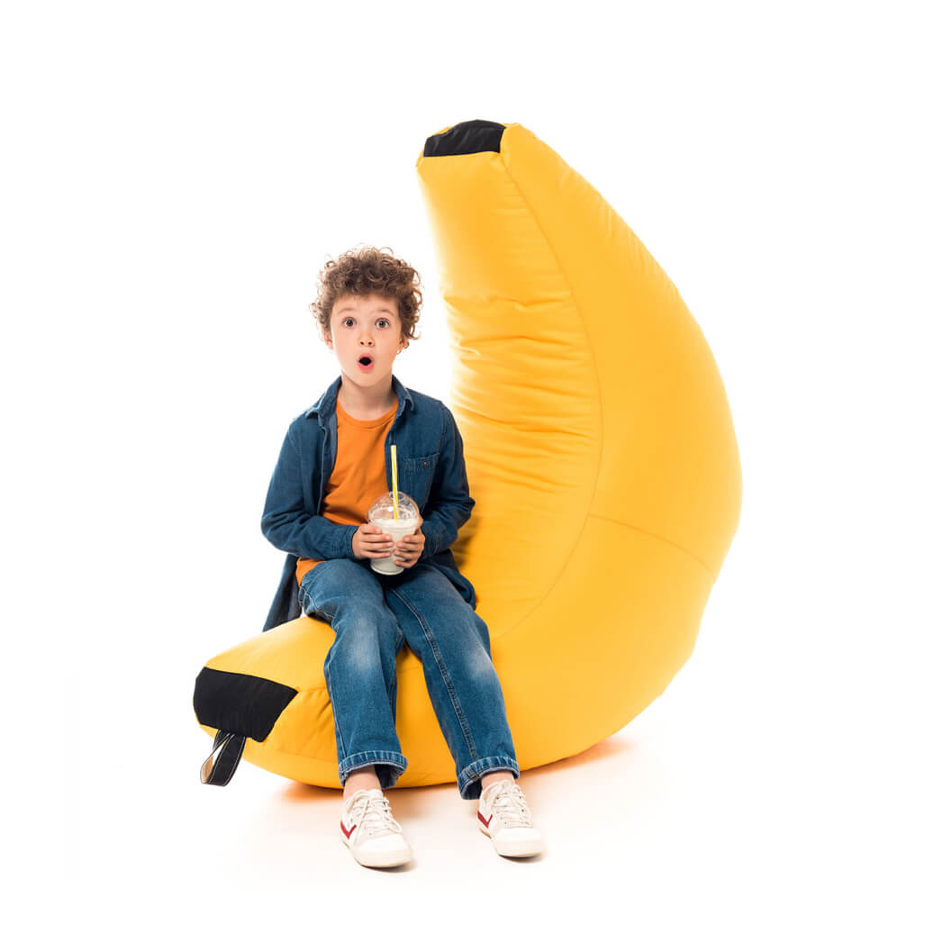 Крісло-гамак безкаркасне Banana яскраве у вигляді банана