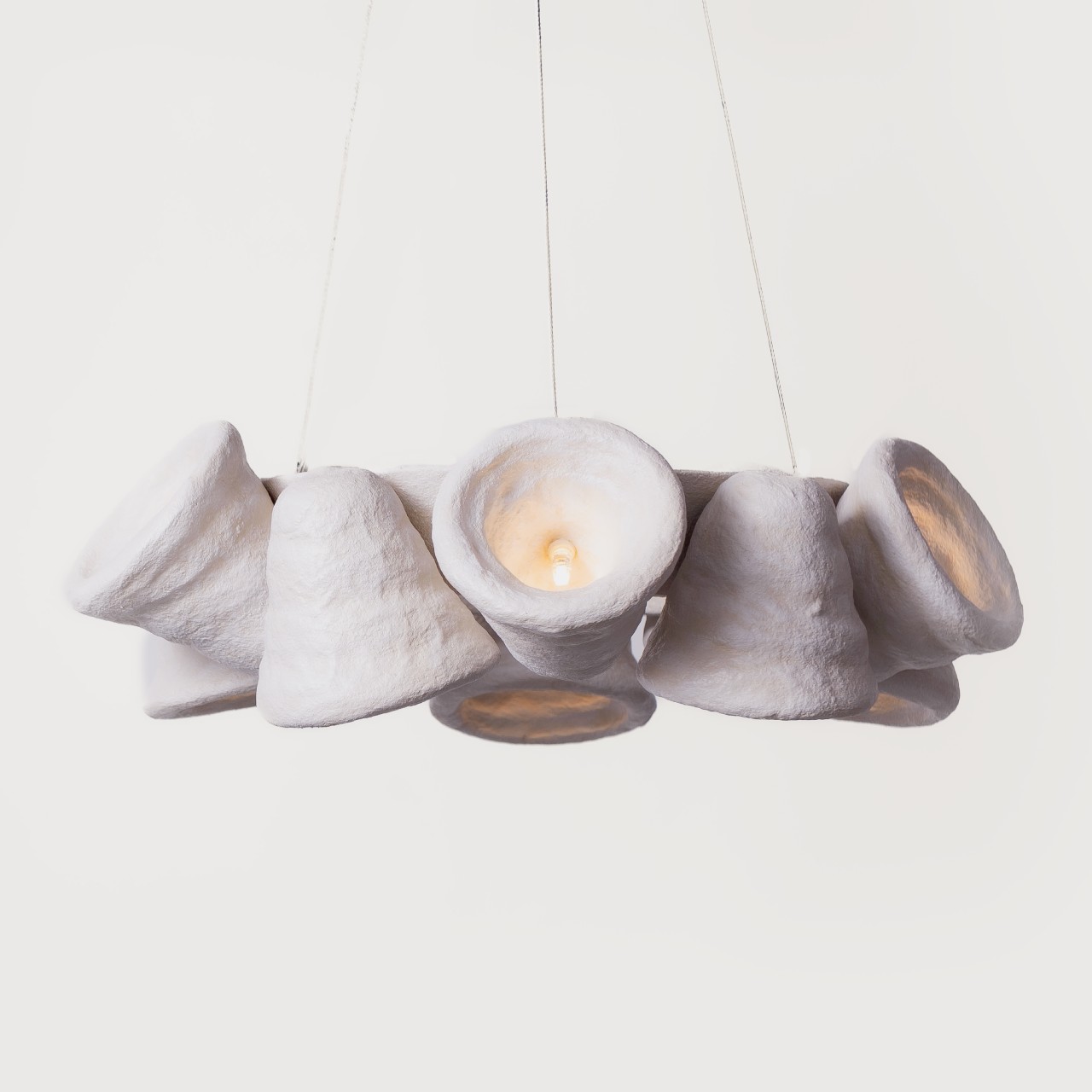 Глиняна люстра у формі дзвоника 10 bells Pecherna collection