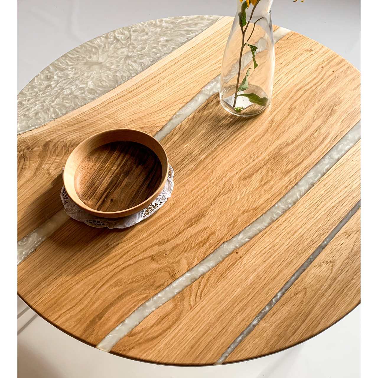 Журнальний стіл з епоксидною смолою Round Epoxy