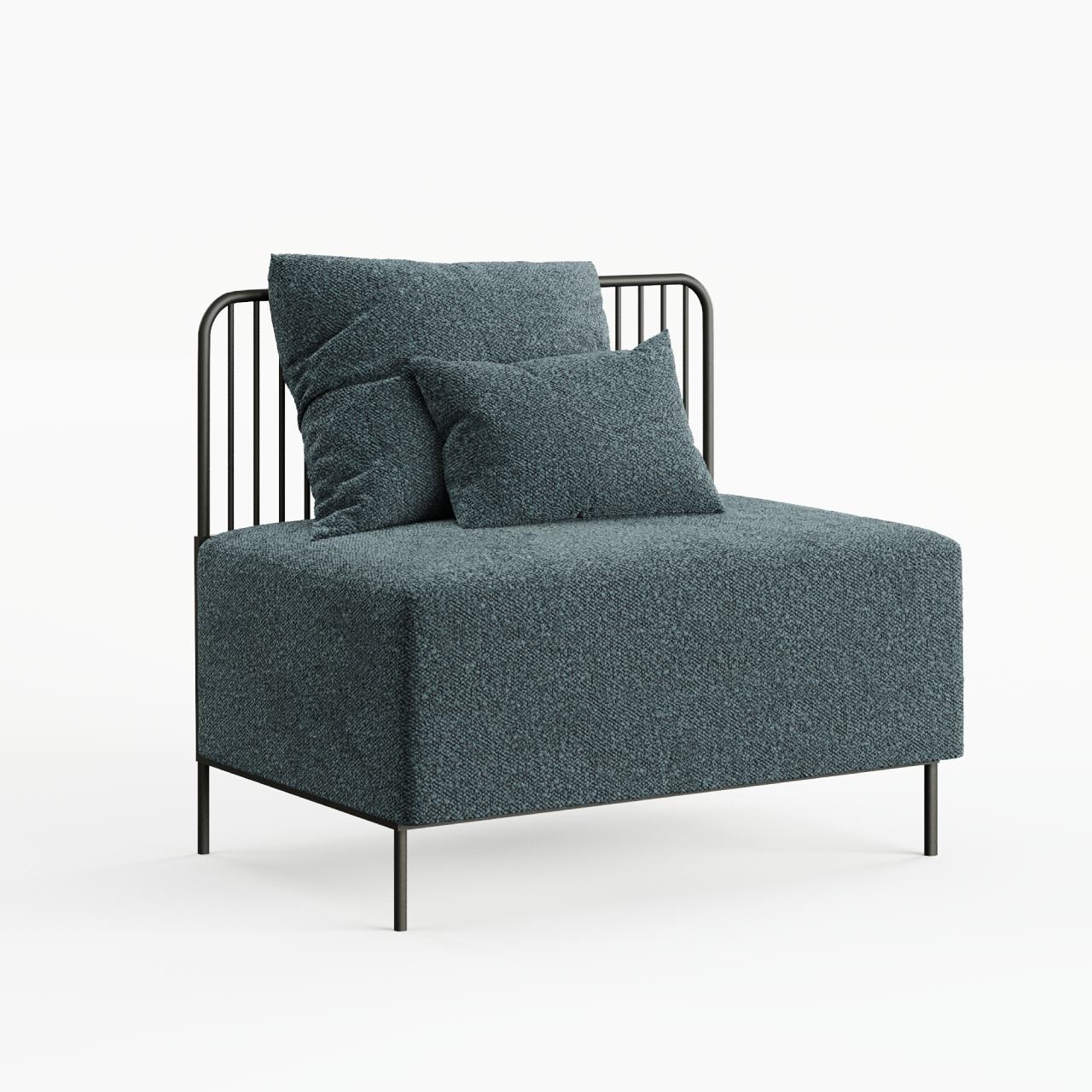 Диван дизайнерський модульний Tiny Sofa з металевими ніжками та спинкою