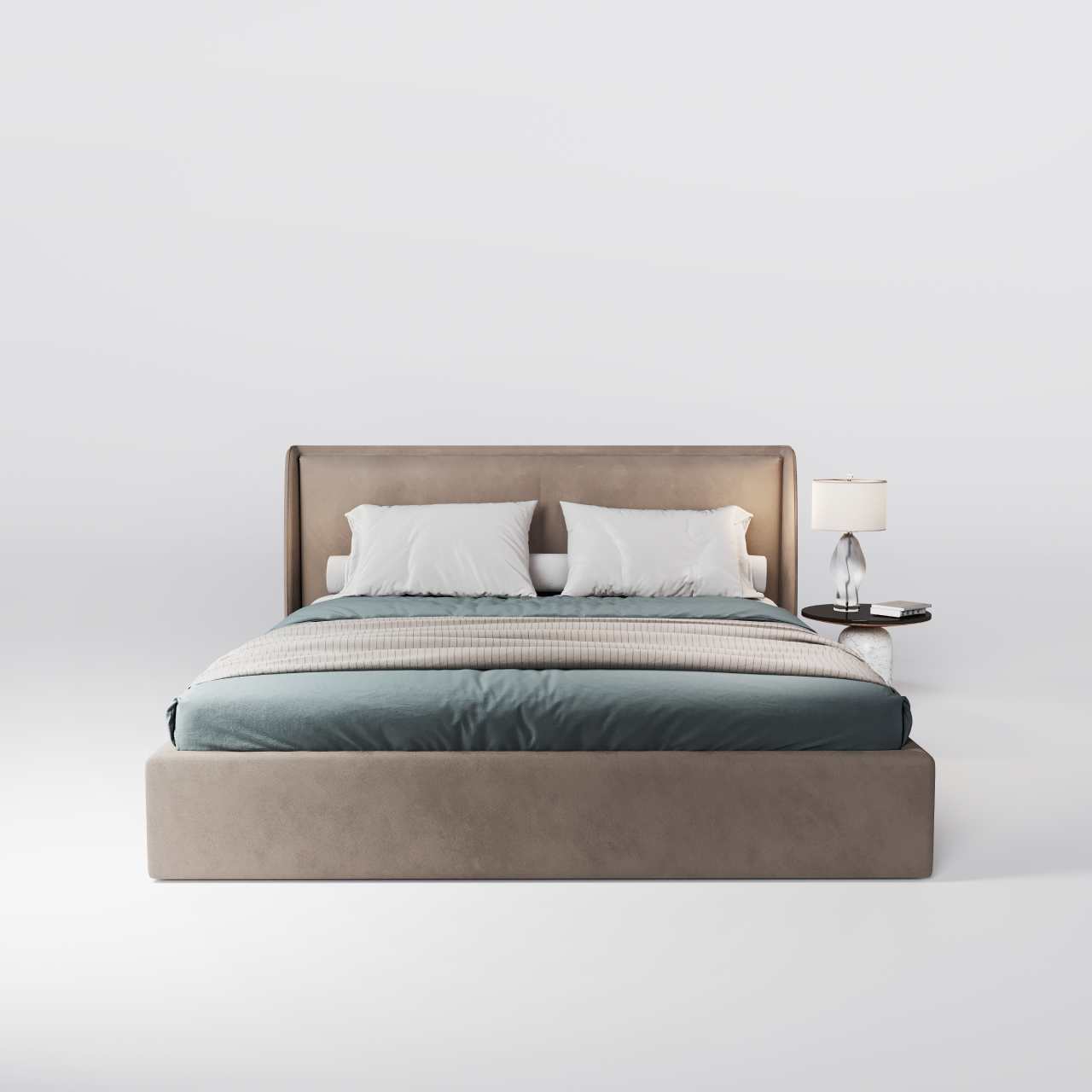 М'яке стильне двоспальне ліжко Atlanta